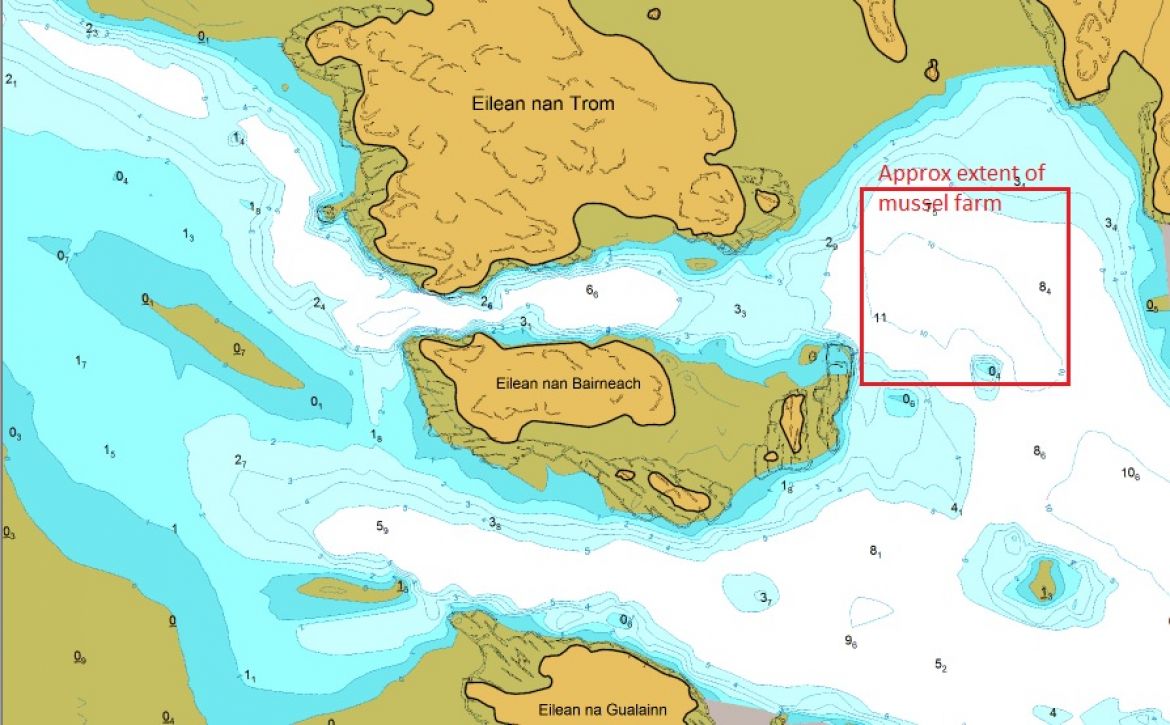 Modified Antares chart of central Loch Ailort